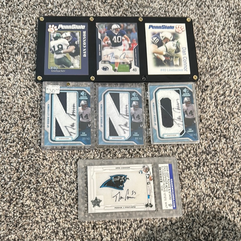 Penn State and Carolina Panthers Dan Connor Card Set